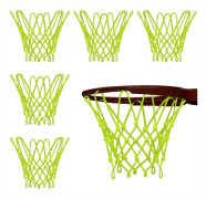 6-pack Nattlampa Basketbollskorg Nät Solenergi Sport Basketbollnät Utomhus för Barn 12 Tum i Diameter