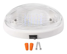 【CA】12V LED-lampa med strömbrytare för husvagn, båt, markis, annex, tunnel, bagageutrymme - Vit