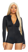 Långärmad Body Svart Deluxe - Medium