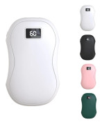 Handvärmare Laddningsbara, Elektriska Handvärmare, 2 i 1 Återanvändbara Elektriska Bärbara Fickvärmare USB 6000mAh Power Bank Vit