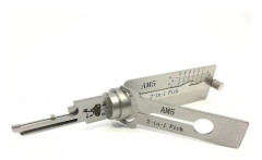 Lishi 2 i 1 verktyg Lw4 Lw5 Te2 S123 Kw1 Kw5 Sc4 Sc1 Ss001 Ss002 R52 M1/ Ms2, 100 % ny feng（AM5）