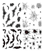 Halloween Fladdermus Spindel Avtagbar Fönsterdekal Väggdekal Hem Temafest Dekor
