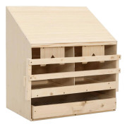 vidaXL Värprede 2 fack 63x40x65 cm massiv furu