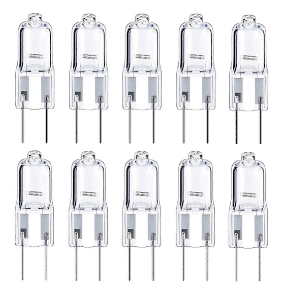 10x G6.35 Halogenlampa 20W Dimbar 12V GY6.35 Varmvit 2700K Halostar