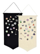 2 st Slips för Nålbadges, Canvas Hängande Brosch Nål Organiserare, Display Nål Förvaringsfodral