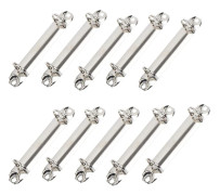 10-pack 2-håls ringpärm mekanism ersättningskit, 2 O-ringar metallklämma ringpärm mekanism lösa blad bindningsringar för organisatörer pärm planera