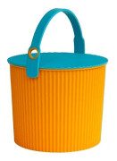 Hink med lock 8L, Omnioutil, Orange/Turkos