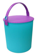 Hink med lock 20L, Omnioutil, Turkos/Lila