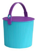 Hink med lock 8L, Omnioutil, Turkos/Lila