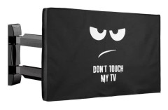 kwmobile TV-skyddsfodral Kompatibelt med 32 TV - Skydd för utomhusbruk mot väderpåverkan - Vit-Svart