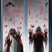2 Halloween glasdekaler, skräckspöke fönsterdekaler, statiska dekaler Halloween hemdekoration - yux