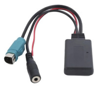 Bluetooth 5.0 Bil Kit AUX Adapter med Mikrofon Kabeldragning 150 cm Lämplig för Alpine KCE-236B / CDA-9852 / E