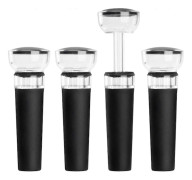 Vinkorkar 4-pack vakuum vinkorkar med inbyggd vakuum vin dispenser pump Silikonkorkar