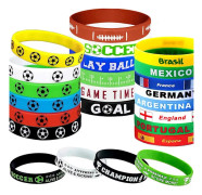 24 st Fotbollsarmband Silikonarmband Fotbollssport Armband Bulk Fotbollsarmband Tillbehör Gåvor Fotboll Pa