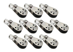 10 st Marine Båt Taljblock Rep Rostfritt Stål 316 Kajak Kanot Ankare Vagn Kit Nylon Pad E
