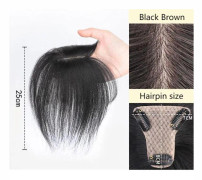 Löshår 3D Franska luggar SVART BRUN black brown