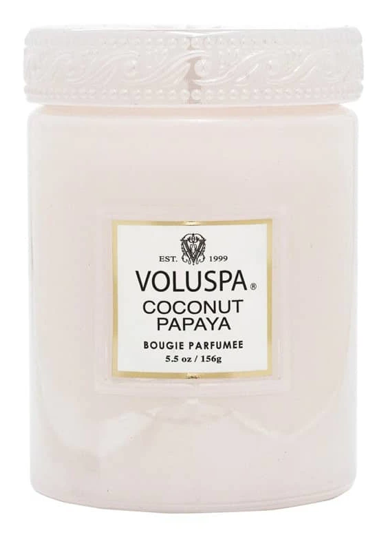 Voluspa Mini Large Glass Jar Coconut Papaya 156g