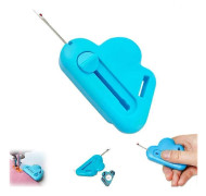 2-in-1 Adjustable Sewing Guide with Built-in Seam Ripper, 2 in 1 Needle Threader Blue