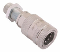 Hydrauliskt snabbfäste lång hylsa med tryckeliminator M22x1,5 utvändig gänga EURO PUSH-PULL (9100822GL) (ISO 7241-A) Waryński