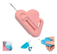 2-in-1 Adjustable Sewing Guide with Built-in Seam Ripper, 2 in 1 Needle Threader Pink