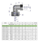 Hydraulisk armbåge metrisk AB M12x1,5 06L (XEVW) Waryński (säljs i set om 2)