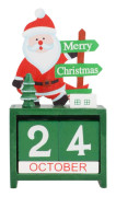 Jul Nedräkning Träblock Jul Nedräknings Skrivbordskalender