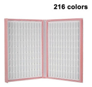216 Nagel Färger Karta Display, Nagel Gel Display Bok Med 216 Falska Nagel Tips, Professionell Salong Nagel Färgprover Nagel Övningskort