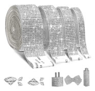 Strass-tejpklistermärken, kristallstrass-diamanttejp, crys