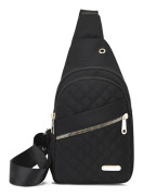 Nya Stöldskydd Sling Bags för Kvinnor Lätta Ryggsäckar Crossbody Väskor Bröstväska Utomhusryggsäck Black