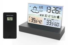 Uverbon Trådlös Väderstation, Väderklocka, Digital Väderstation, Hygrometer, Temperatur- och Fuktighetssensor