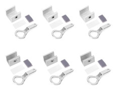 6 st justerbara fönsterlås i aluminiumlegering, säkerhetsskjutfönsterlås, stopp, hårdvarutillbehör D-typ