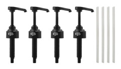 4-pack Svarta 10 ml Sirapspumpar Dispenserpump Utmärkt kompatibel med Monin Kaffesirap Snökoner Smaksättningar & Mor