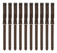 10 st Osynliga Hyllfästen 10 x 100 mm Bruna Väggmonterade Hyllstöd med Ändstycken Kraftiga för DIY Flytande Bokhylla eller Vägghyllor