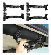 4 X Rullstångshandtag Grepphandtag för Jeep Wrangler (svart)