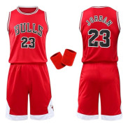 Basketbolltröjor, basketkläder för barn, basketlinne för barn och basketshorts för barn Röd, nr 24 ärmlös baskettröja för barn Vuxen, L