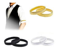 Par Ärmhållare Halkfria Skjortärmshållare Stretch Metallarmband Ärmhållare för Kvinnor Män