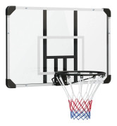 Väggmonterad basketkorg, backboard 113×61×73 cm, stål, svart, för utebruk