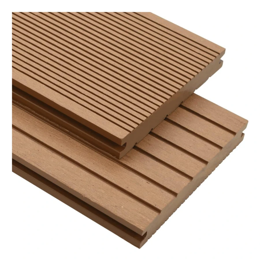 vidaXL WPC massiva golvplattor med tillbehör 10 m² 2,2 m teak