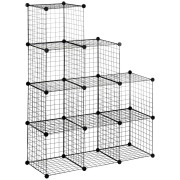 Nätkuber hyllsystem DIY 9 fack 35x35x35 cm svart modern