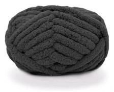 2 st Chunky Stickat Chenillegarn för Handstickade Filtar, Supermjukt Stort Jumbogarn (Svart)