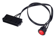50cm Kabel Koppar Tenn Tråd 24-Pin Hona ATX PSU PC Strömförsörjning Startmotor Testare Start Upp Jumper med