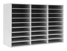 Litteraturorganisatör, 27 fack, modern design,VIT