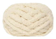 2 st Chunky Chenillegarn för Handstickning av Filtar, Supermjukt Stort Jumbogarn (Beige)