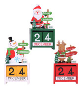 3 Pcs Wooden Christmas Calendar Craft Decoration Christ