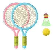 Tennisracketset för barn i plast, badmintonracket för småbarn med badmintonboll och tennisboll, inomhus- och utomhussporttillbehör