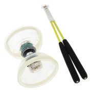 1/2/3 Jongleringsleksaker Trippel Ljus Diabolo med Handtag & Vit 13cm 1 st