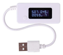 USB LCD-skärm Digital Voltmeter Amperemeter Laddningskapacitetstestare med Bakgrundsbelysning Kompatibel med Xiaomi Samsung