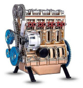 V4 Bilmotor Ornament 4-Cylindrig Bilmotormodell Harts Ornament Mekanisk Dekoration