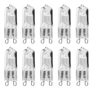 10-pack 18W halogenlampor G9 glödlampor, mångsidiga, energibesparande, varmvitt ljus, lämpliga för pendellampor, bordslampor - Perfekt