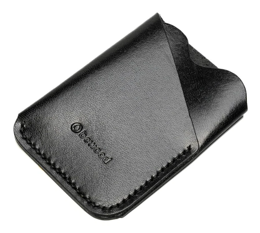 Bewood Wrap Läder Korthållare - Svart